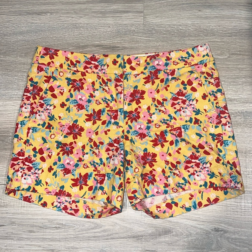 J.Crew yellow floral shorts